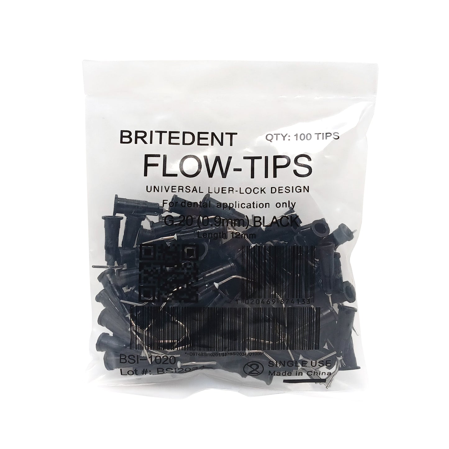 BRITEDENT Flow-Tips Pre-Bent Needle Applicator Flow Tips