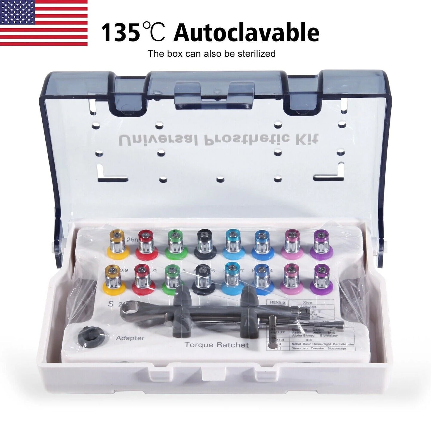 Redland Universal Implant Instrument Prosthetic Restoration Hand Driver Tool Kit
