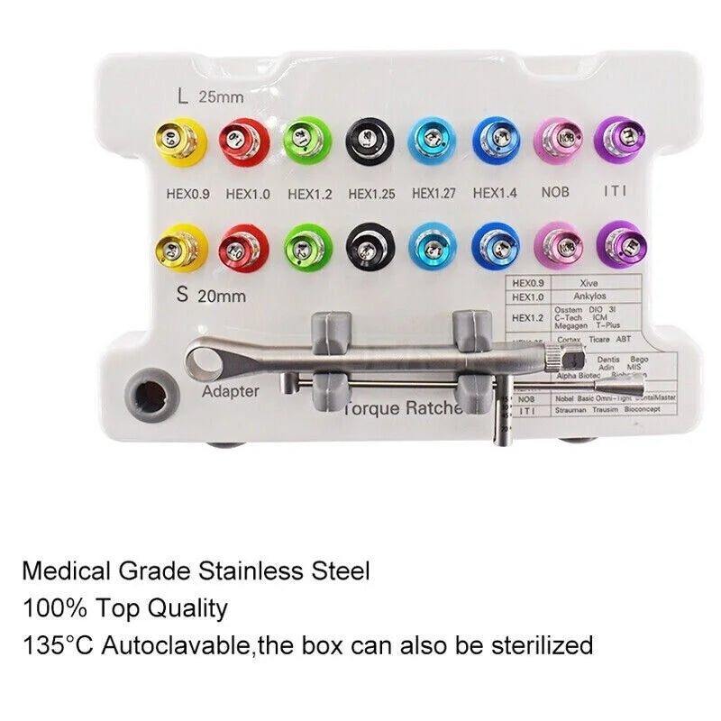 Redland Universal Implant Instrument Prosthetic Restoration Hand Driver Tool Kit