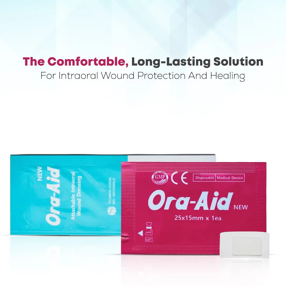 Ora-Aid Attachable Intra-oral Wound Dressing 25x15mm, 20/pack
