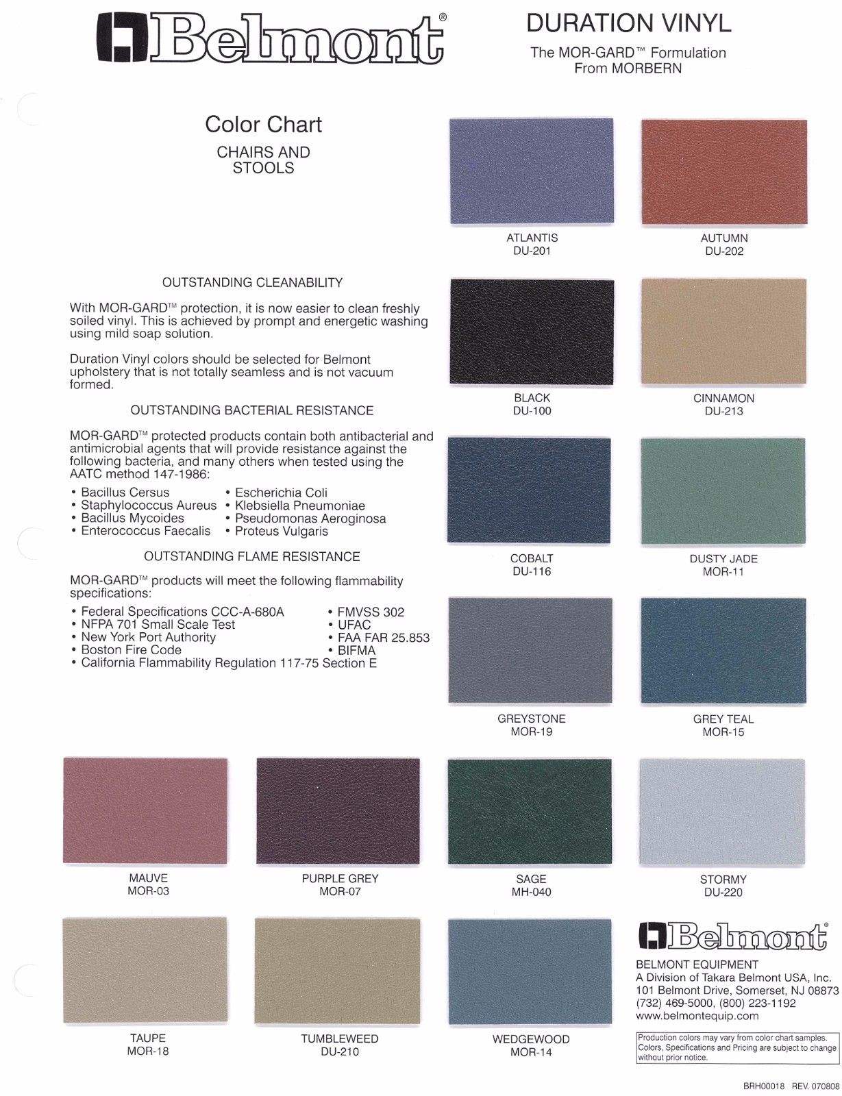 Takara Belmont Vinyl “Upholstery” for Bel 50 Chair