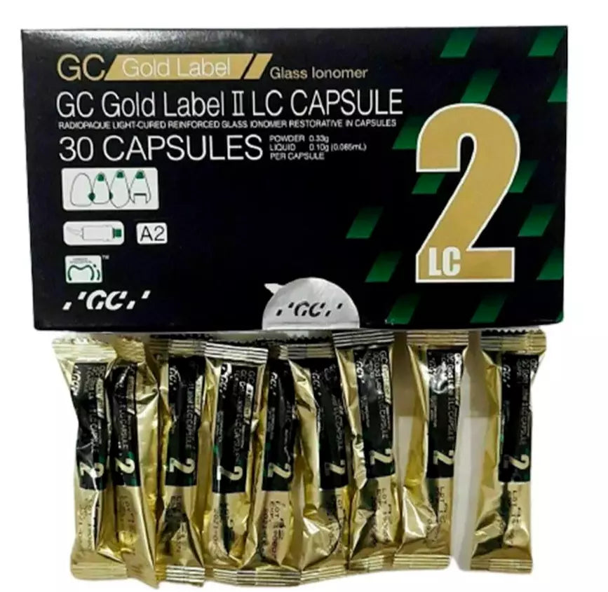 GC Gold Label II LC Capsules (FUJI II) glass ionomer cement Restorative 30/PK
