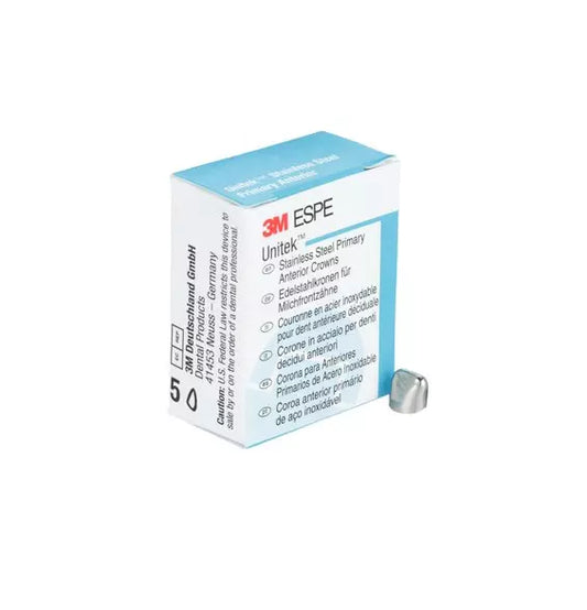 3Mâ„¢Unitekâ„¢Stainless Steel Primary Anterior (Centrals) Crowns,5/Pk All sizes
