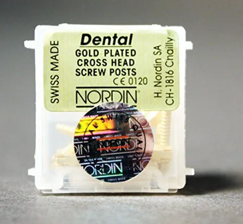 NORDIN Dental Gold Plated Screw Post ORIGINAL All Sizes Refill of Kit 12 posts