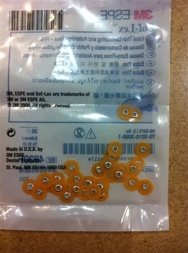 3M ESPE Extra Thin Sof-Lex Contouring and Polishing Disc 12.7mm 1/2" 85pc 2382SF