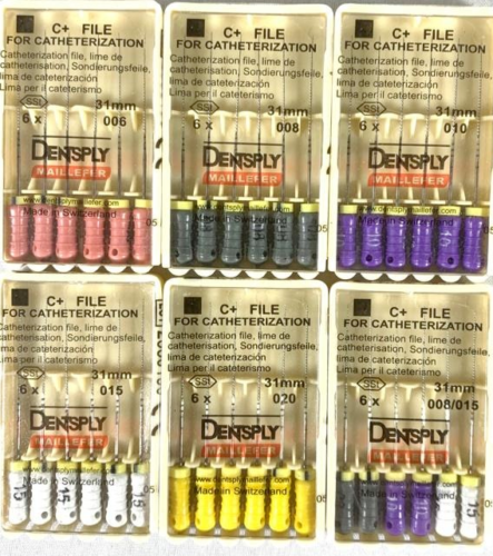 Dentsply Maillefer C+ file Endodontic stainless steel All sizes 6 files/pk