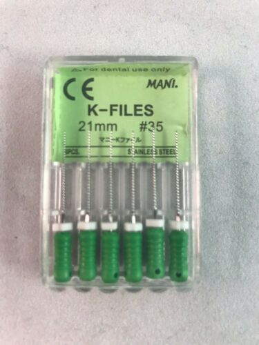 Mani Dental Root Canal Endo Stainless Steel K-files All Sizes 30 Files/pk