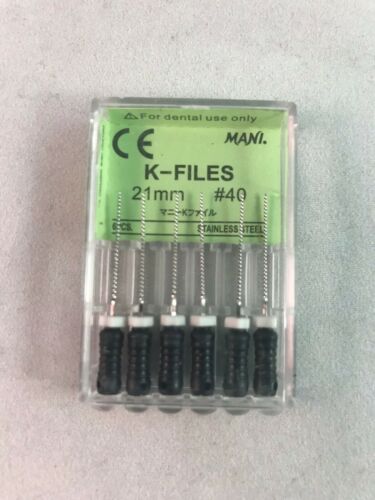 Mani Dental Root Canal Endo Stainless Steel K-files All Sizes 30 Files/pk