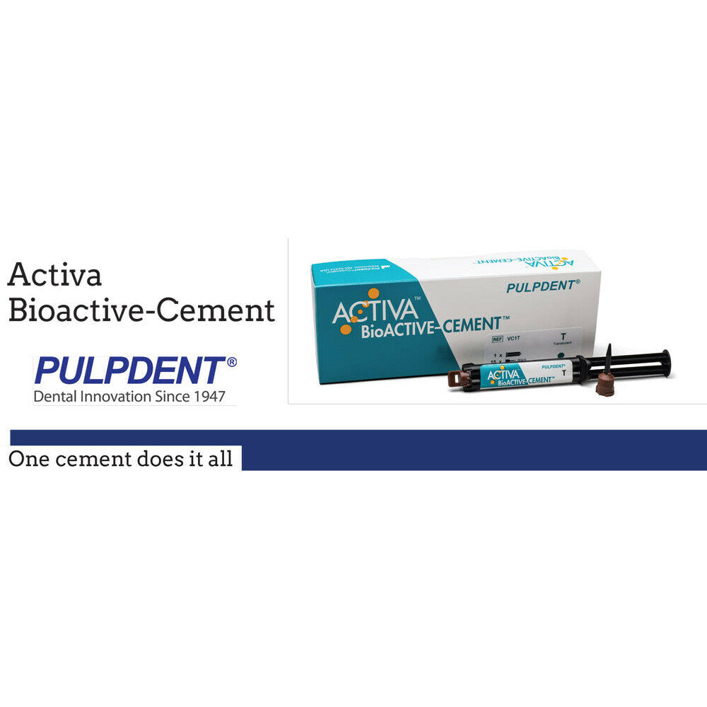 PULPDENT ACTIVA BioACTIVE-CEMENT Automix 1x7gm Syringe + 20 Tips A2 shade