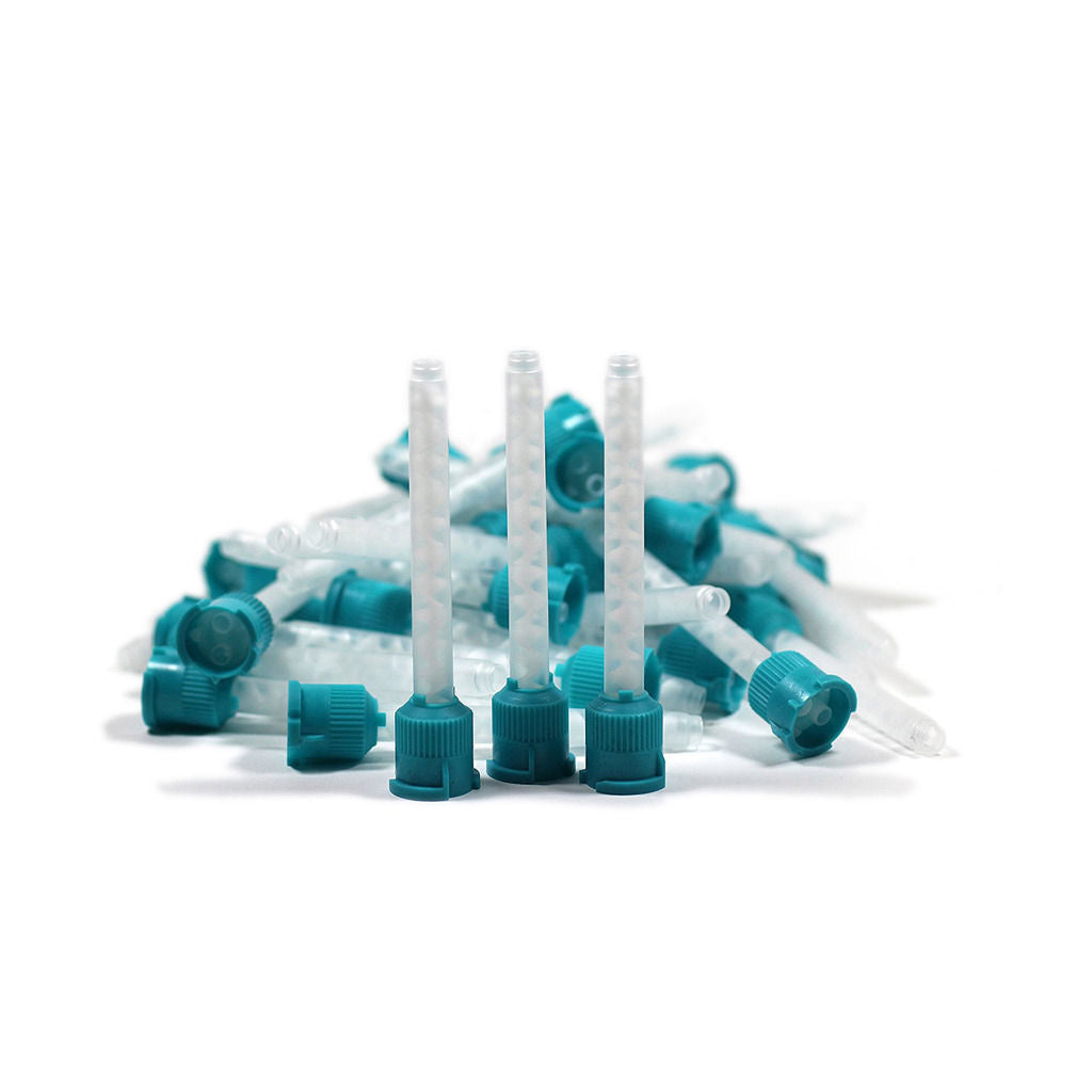 Defend Type Dental Teal HP Mixing Tips 48x 6.5mm Heavy Body Mydent Style