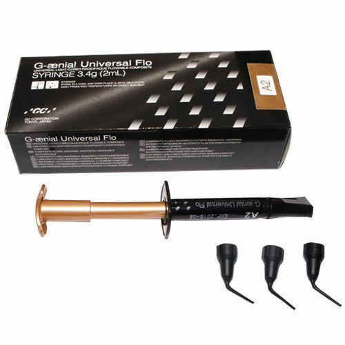 GC America G-aenial Universal Flo Composite Syringe, 1x 3.4g + Tips All Shades