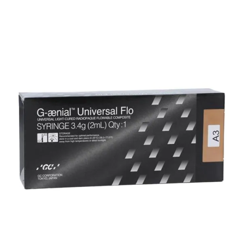 GC America G-aenial Universal Flo Composite Syringe, 1x 3.4g + Tips All Shades
