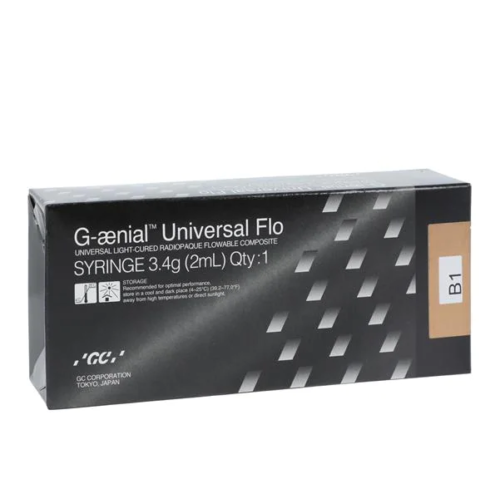 GC America G-aenial Universal Flo Composite Syringe, 1x 3.4g + Tips All Shades