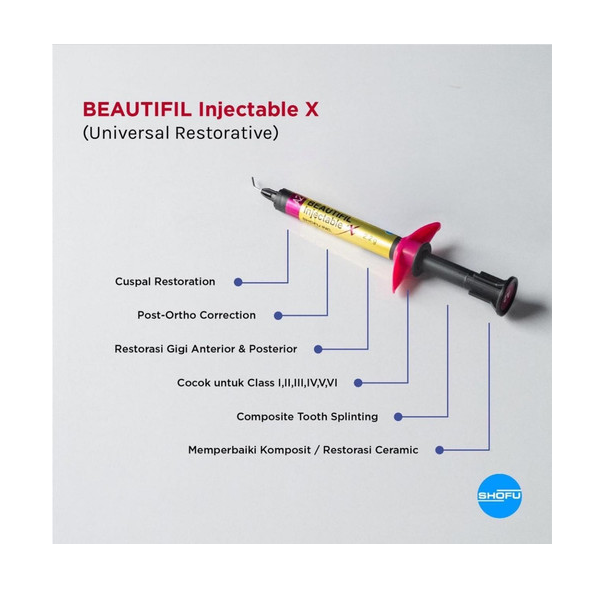SHOFU BEAUTIFIL Injectable X L C Dental Restorative Material 2.2gm Syringe