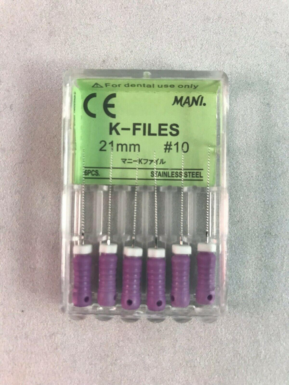Mani Dental Root Canal Endo Stainless Steel K-files 21mm All Sizes 60 Files/pk