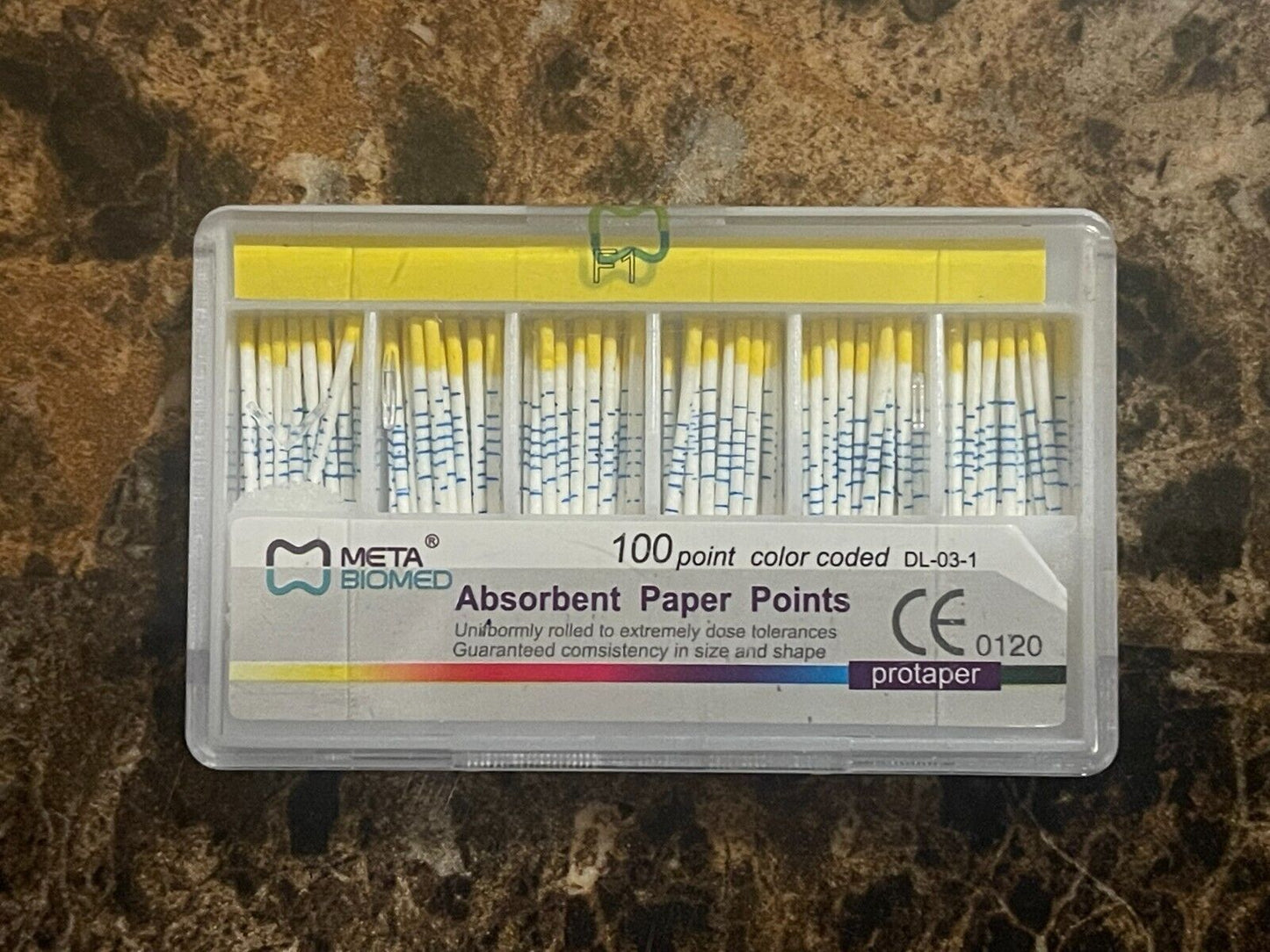 Meta Biomed Length Marked Gutta Percha Points (5 x 100pk)