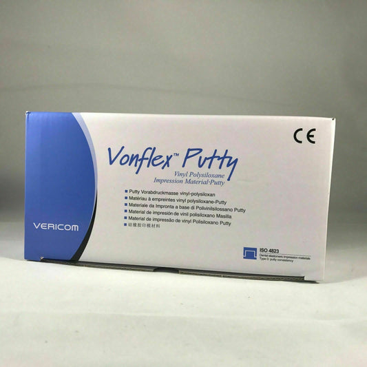 VERICOM 2x VERICOM Vonflex Vinyl Polysiloxane Impression Material Putty Base & Catalyst