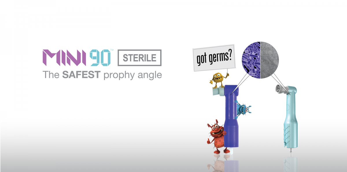 Pac Dent 500pc Sterile Mini Disposable Prophy Angle 90 Deg White Firm Cup Champagne