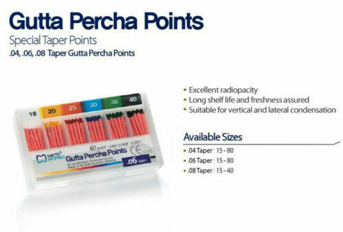 Meta Biomed Length Marked Gutta Percha Points (10 x 60pk)