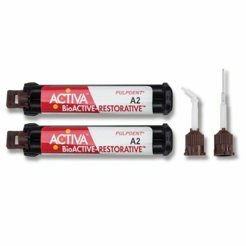 PulpDent ACTIVA BioACTIVE Restorative 2 x8gm refill syringe + 40 tips