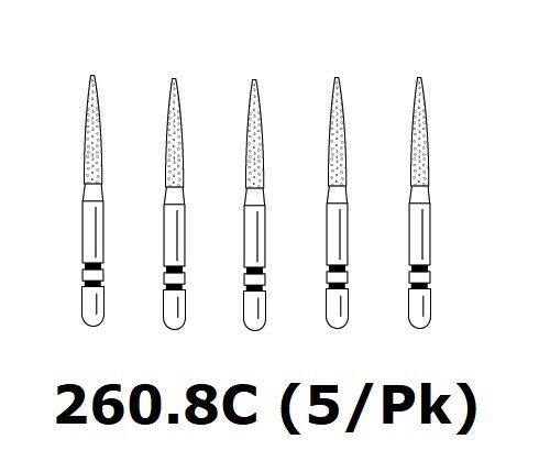 Premier Dental TWO STRIPER Diamond Round End Taper 5/PK