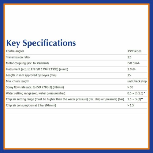 Beyes Maxso Contra Angle X99L 1:5 Quattro Spray, Fiber Optic SL3025