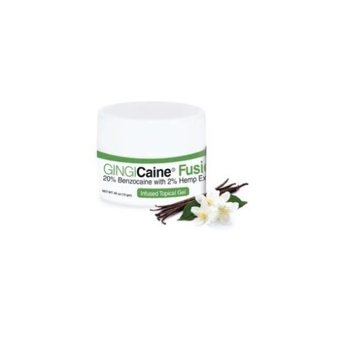 Gingicaine Fusion Topical Anesthetic 20% Benzocaine w/ 2% Hemp in Syringe & Jars