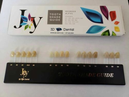 Joy Tooth Shade oy Guide 16 Shades for Illustration/Before & After Comparison (Pack of 2)