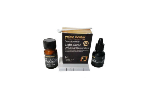 Prime-Dent Glass Ionomer light Cured Universal Restorative Cement Kit A2