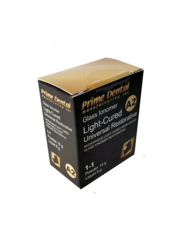 Prime-Dent Glass Ionomer light Cured Universal Restorative Cement Kit A2