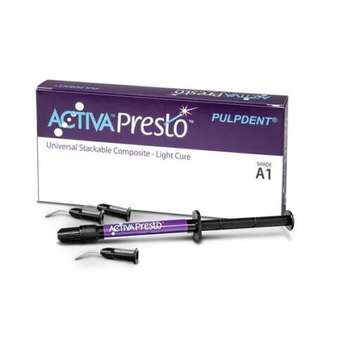 Pulpdent ACTIVA PRESTO L C Universal Stackable Comp 1x 2gm +10 tips