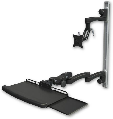 Healthcare/Dental Office–Ultra500 Mount 36”Wall Track+Separate Arms+KeyboardTray