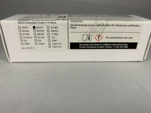 Lang Jet Tooth Shade Fast Curing C&B Acrylic Resin Powder (45 g) Dental