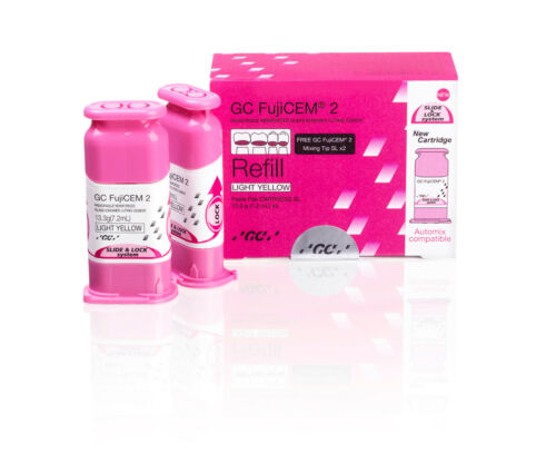 GC FujiCEM 2 Glass Ionomer Luting Cement Automix Paste Pak CEM 2 Light