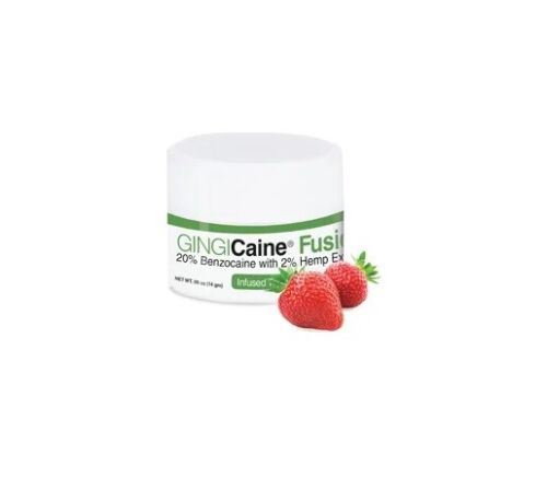 GINGICaine Fusion Topical Anesthetic 20% Benzocaine w/ 2% Hemp Extract 14gm Jars
