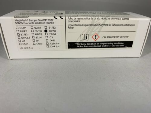 Lang Jet Tooth Shade Fast Curing C&B Acrylic Resin Powder (45 g) Dental