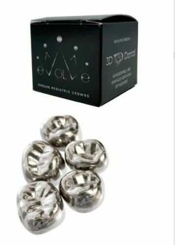 3D Dental Pediatric Stainless Steel Crowns 5 Pack Molar