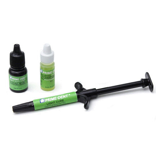 PRIMEDENT Dental Light Cure Orthodontic Resin Adhesive Ortho Bond 2 Syringe Kit