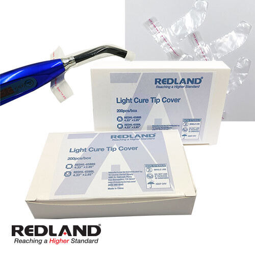 REDLAND LED light Curing Tip Guide Disposable Sleeves 9-11 mm Light Guide 200 pcs