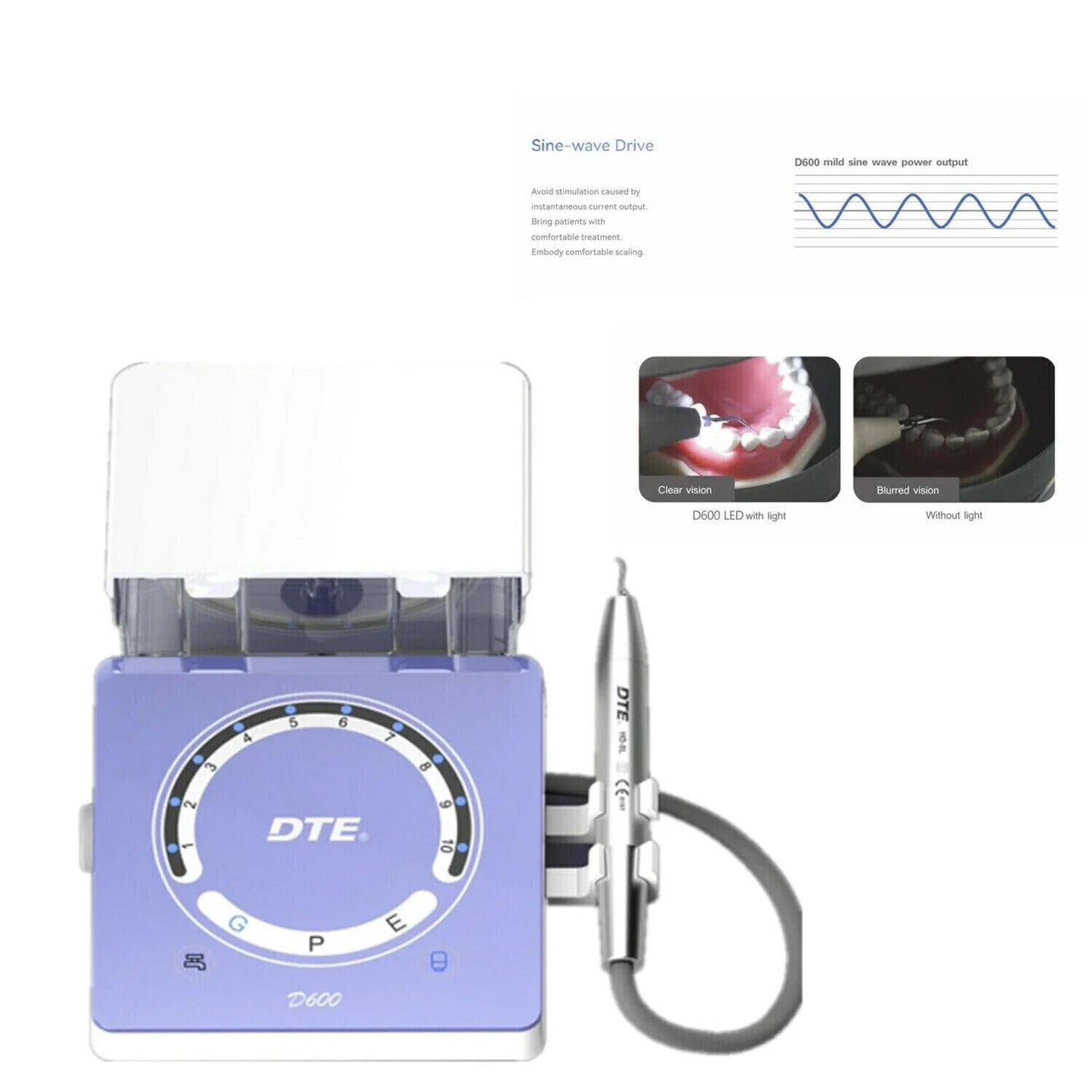 JMJ DTE D600 LED Dental Ultrasonic Scaler with Auto Water Supply