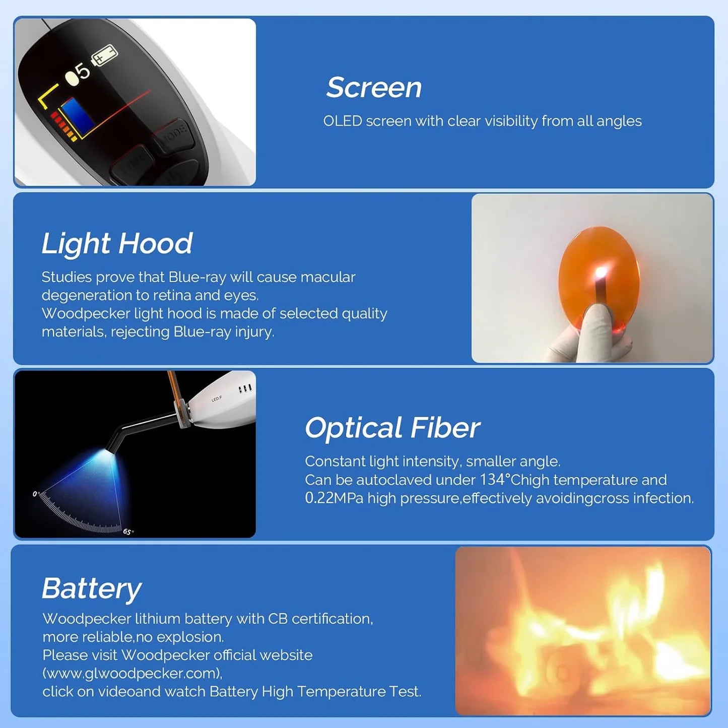 JMU Woodpecker LED.F Plus Curing Light Wireless