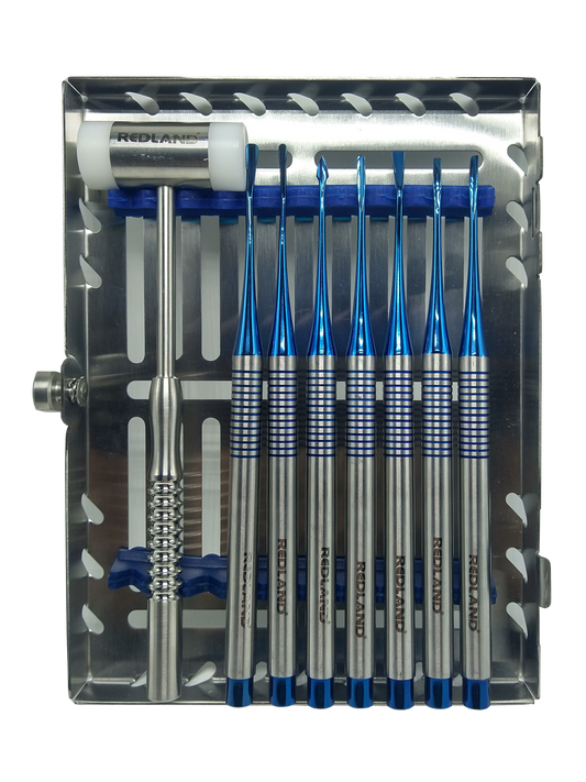 REDLAND DENTAL ATRAUMATIC EXTRACTION LUXATING PERIOTOMES KIT 8PC