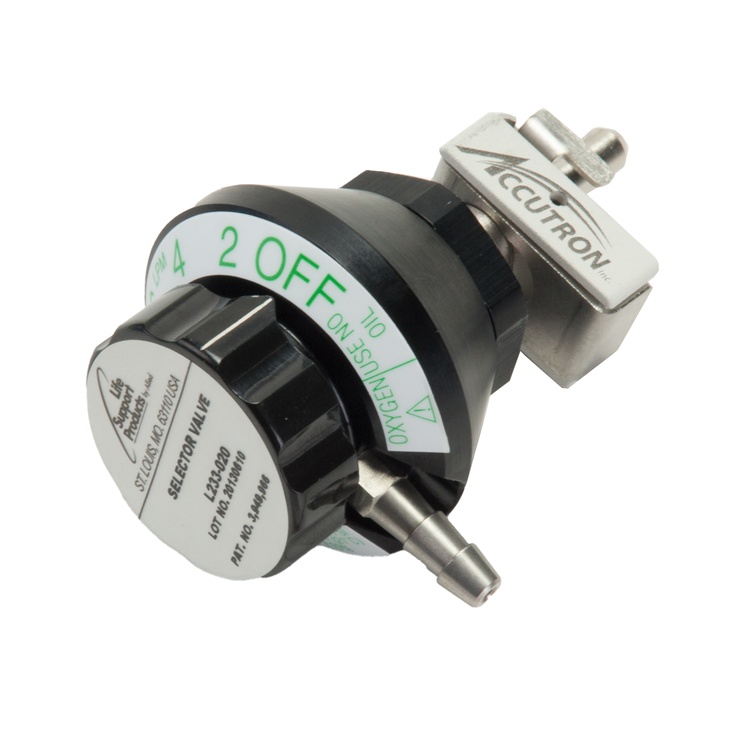 Accutron Oxygen Liter-Flow Selector Valve with Bracket – Bargain Dental ...