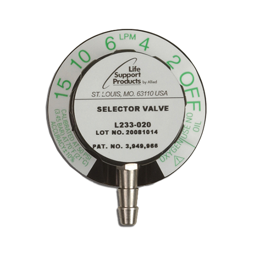 Accutron Oxygen Liter-Flow Selector Valve without Bracket