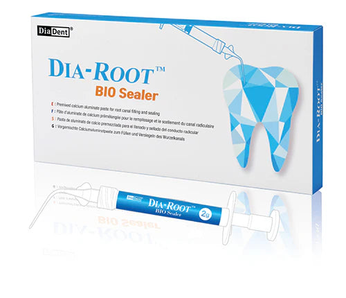 DIA-ROOT Bio Cermaic Sealer for Root Canal Filling & Sealing 2g Syringe + 20 Tips