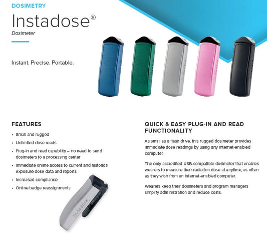 IC Care by Mirion Instadose USB-Compatible Unlimited On-Demand Radiation Exposure Results ( 1 year)