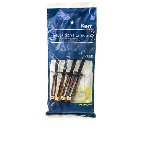 Kerr Revolution Formula 2 Flowable Light Cure Composite 4x1gm Syringe + 20 Mixing Tips [All Shades]