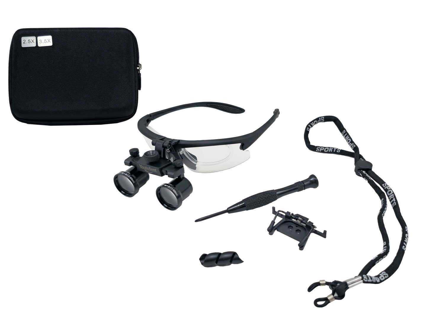 2.5X-3.5X Zoom Adjustable Dental Loupes