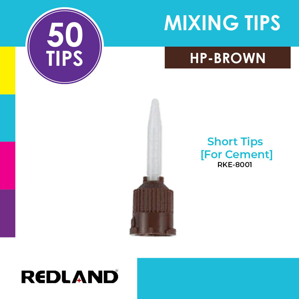 REDLAND Dental Mixing Tips for Impression Material, C&B, Cements 50/PK