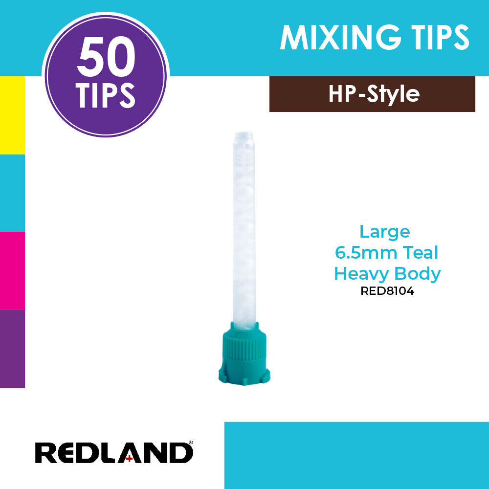 REDLAND Dental Mixing Tips for Impression Material, C&B, Cements 50/PK